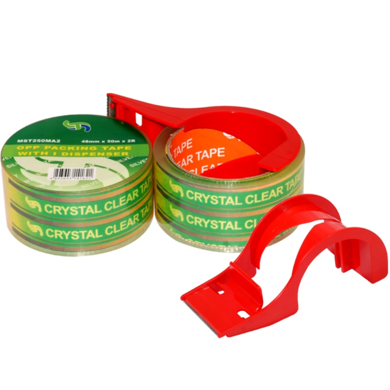 cinta de embalaje OPP de Crystal Clear con dispensador